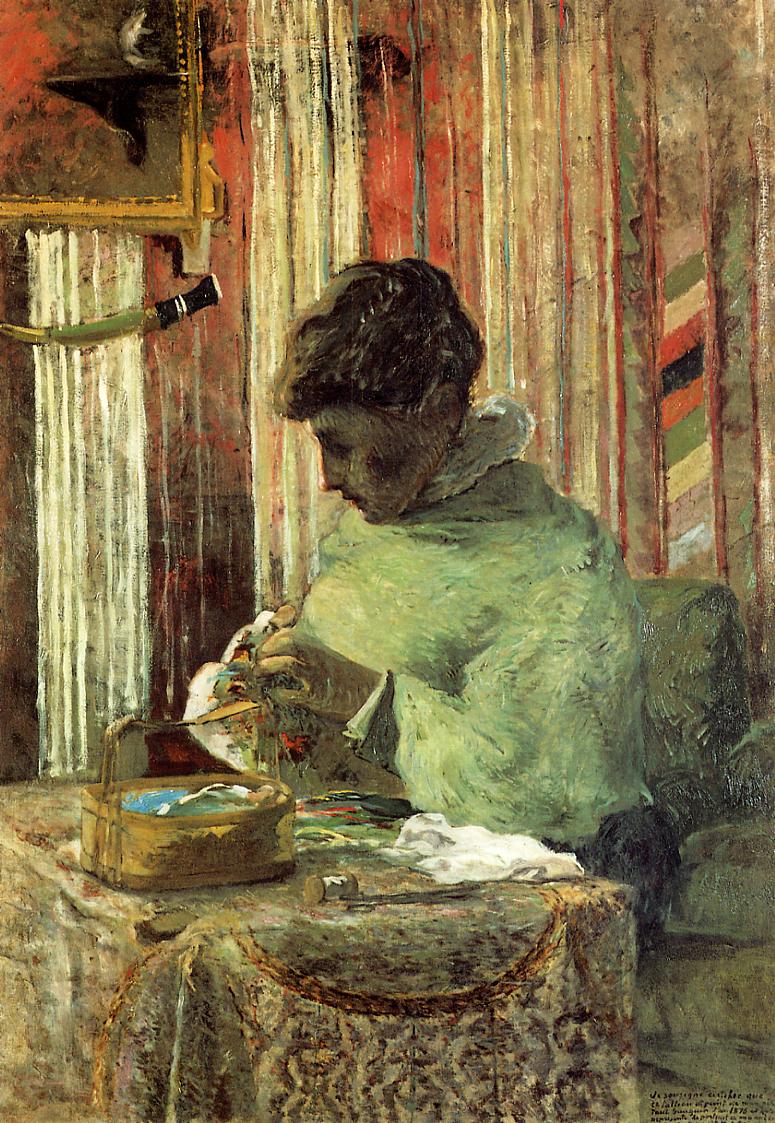 The embroiderer or Mette Gauguin 1878